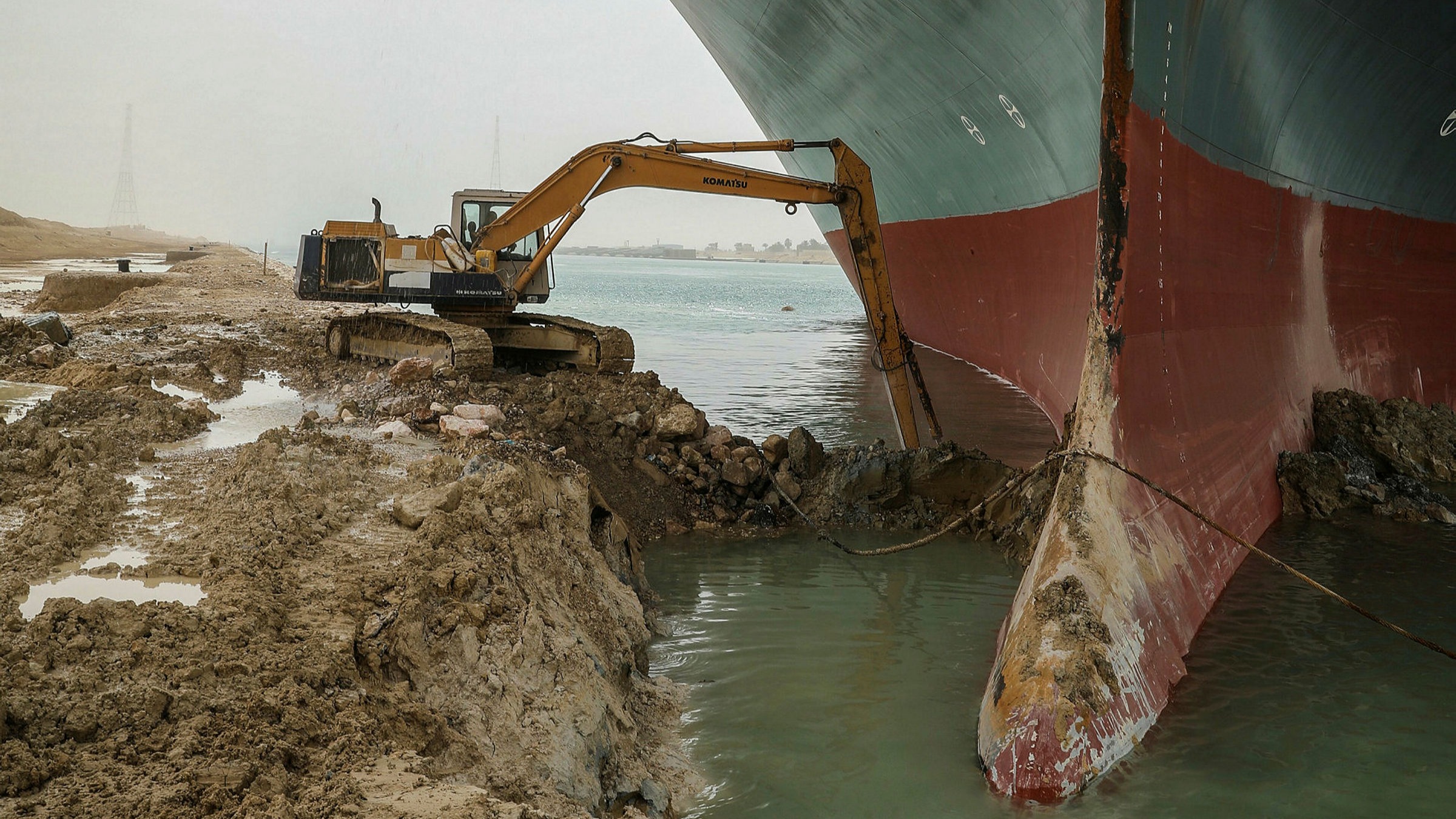 What will it take to get a giant cargo ship unstuck from the Suez Canal? 