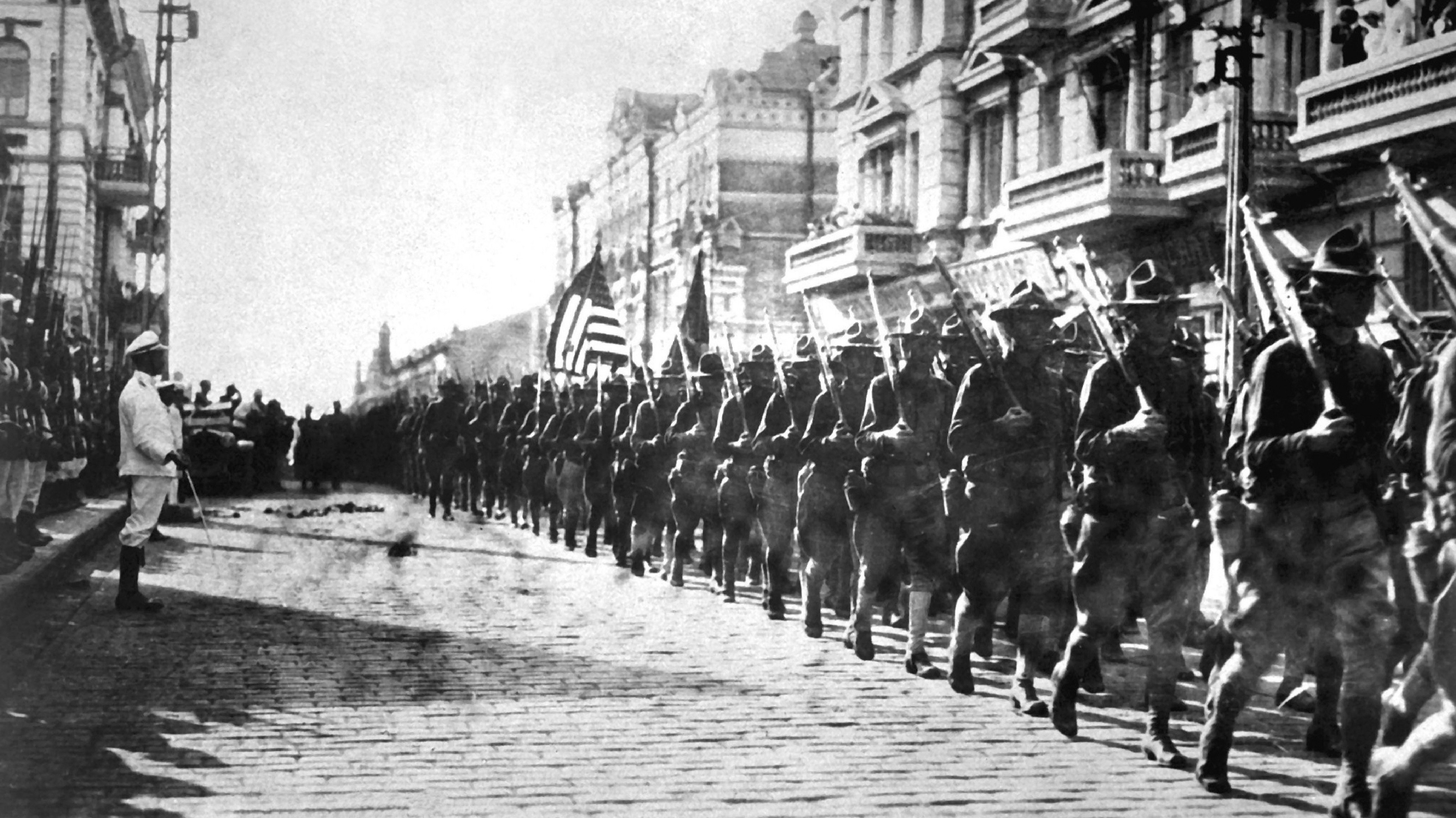 American troops in the Russian Pacific port of Vladivostok in 1918