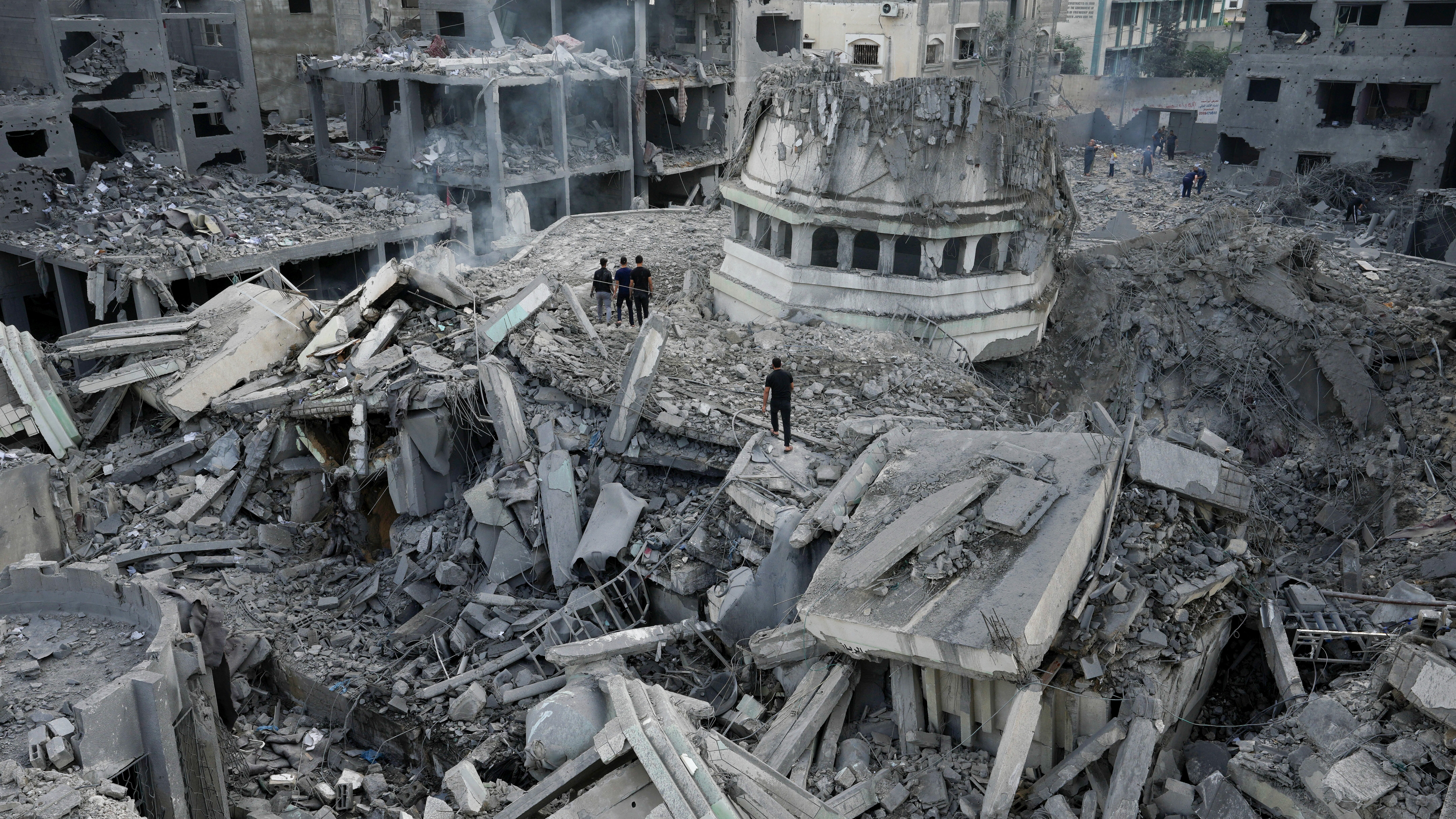 Scenes of devastation following Israeli air strikes in Gaza