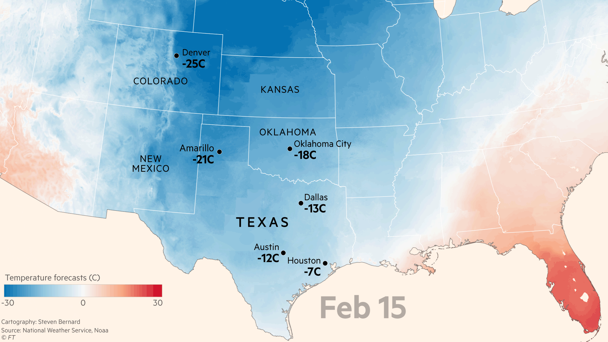 Blackouts spread beyond Texas as frigid weather knocks out power plants |  Financial Times