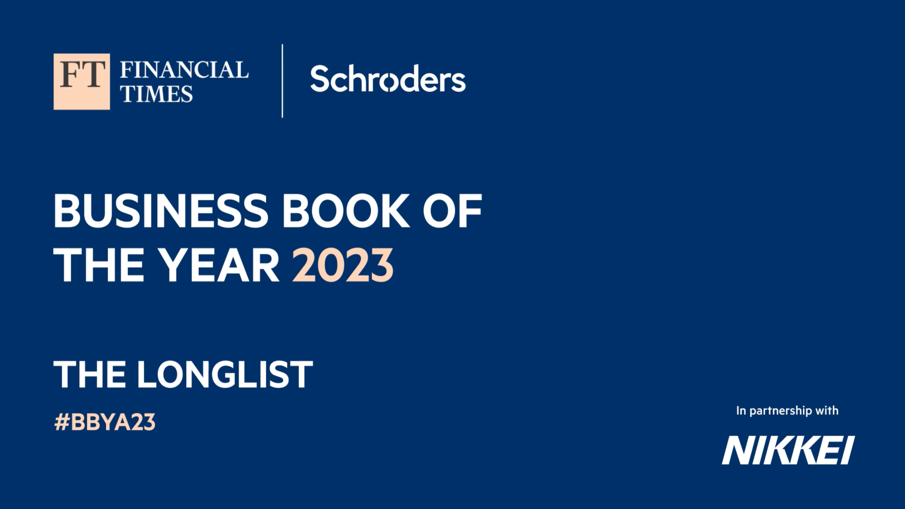 Business Book of the Year 2023 Longlist announcement