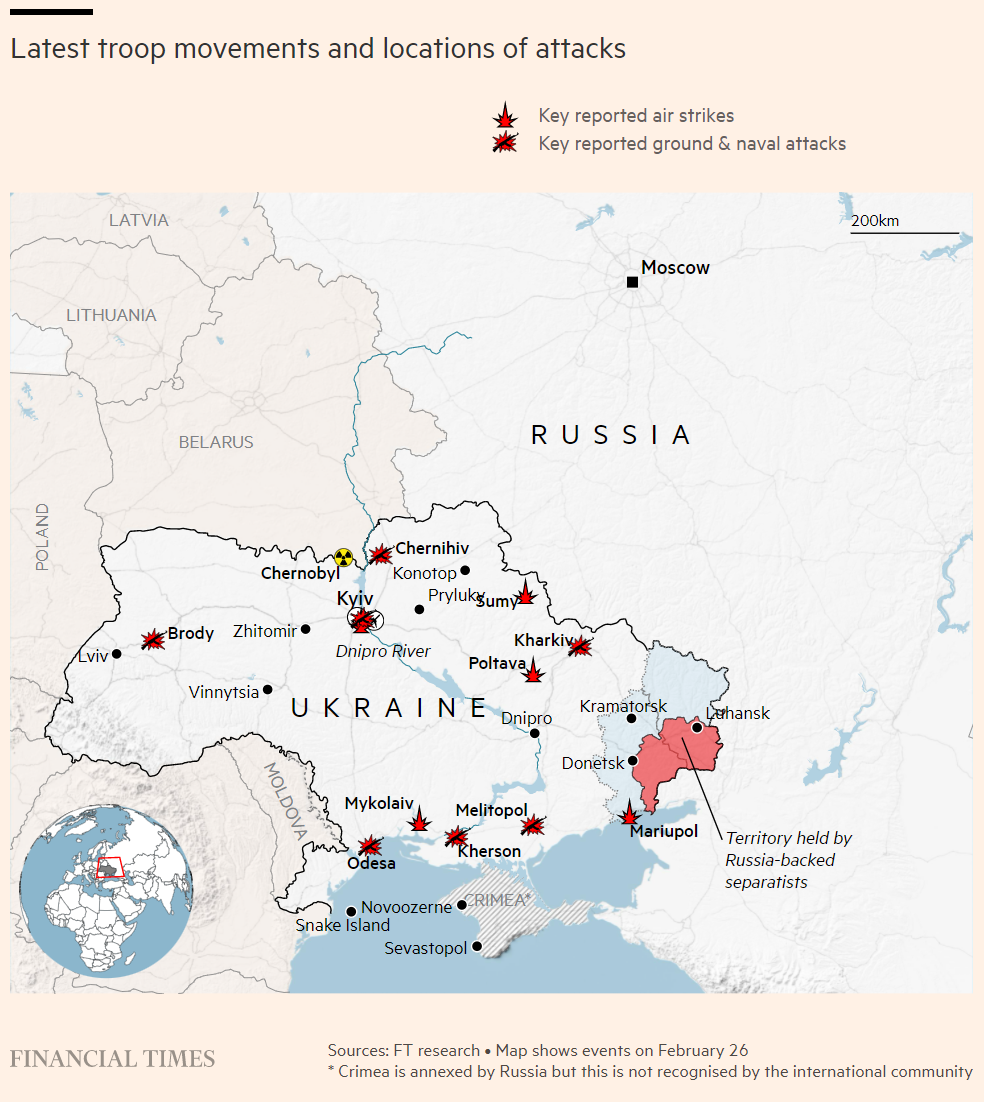 Ukraine war news from February 26: Ukraine repels Russian advance, Kyiv ...